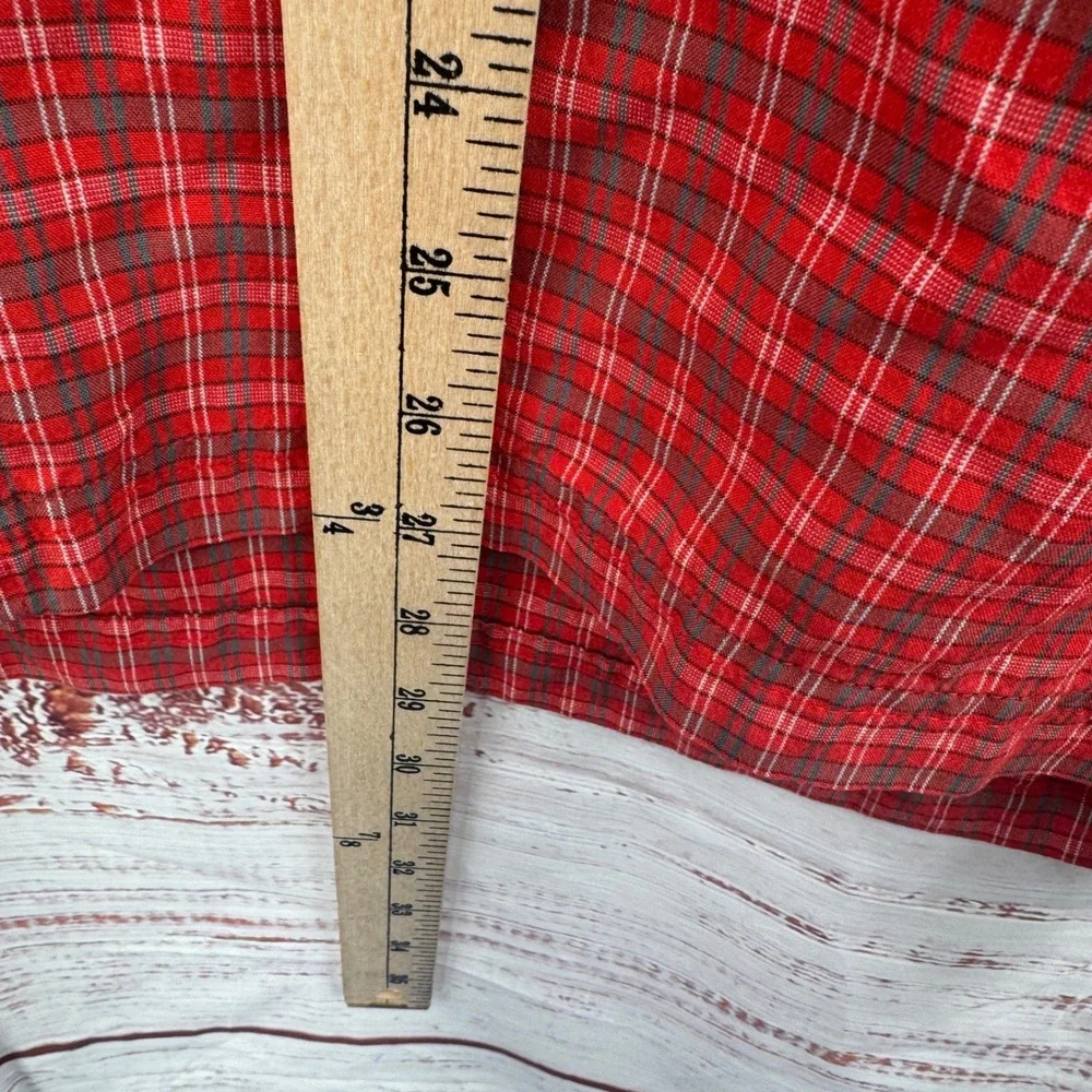 The North Face‎ Shirt Mens Large Plaid Short Sleeve Button Up Hiking Outdoors